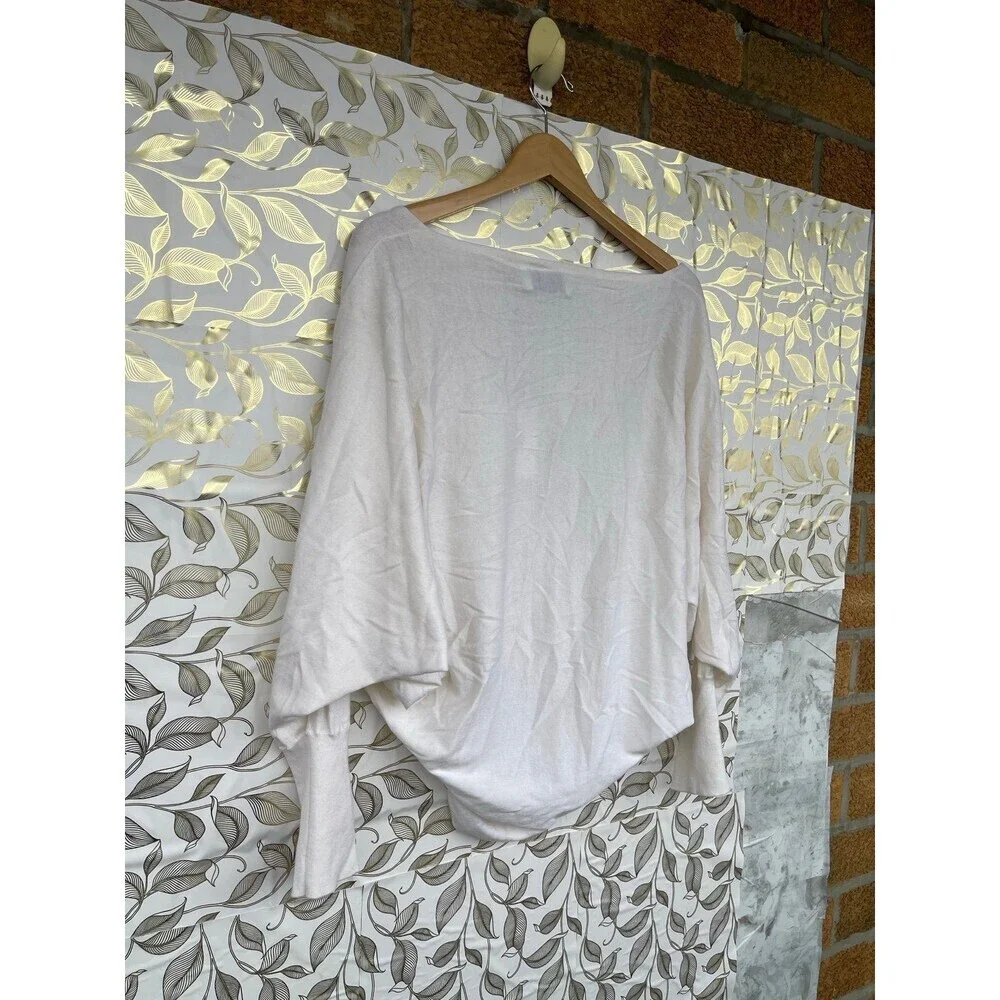 Allude Cream Cotton Cashmere Knit Cardigan • Quiet Luxury Minimalist Bolero XL